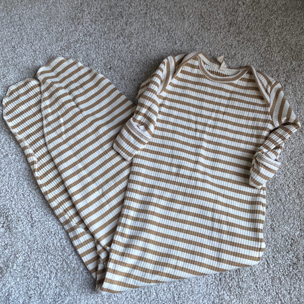 Quincy Mae Rib Knit Knotted Gown